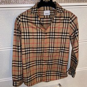 BURBERRY CHECK PRINT SHIRT (BOYS)